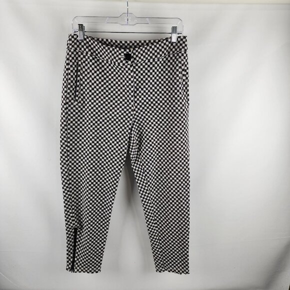 Betabrand Pants Womens L-Petite Multi Owls Yoga Dress Pant Ankle Zips (30x24) - Picture 1 of 11